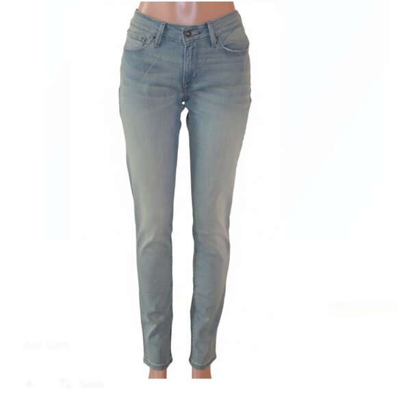 Levi's Mid Rise Slim Jeans Bold Curve Light Wash Size 6 Women's EUC - Picture 1 of 9